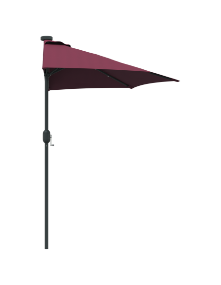 Ombrello da giardino Rosso bordò 294 x 150 x 223 cm Tessuto