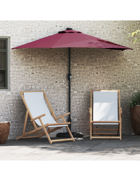 Ombrello da giardino Rosso bordò 294 x 150 x 223 cm Tessuto