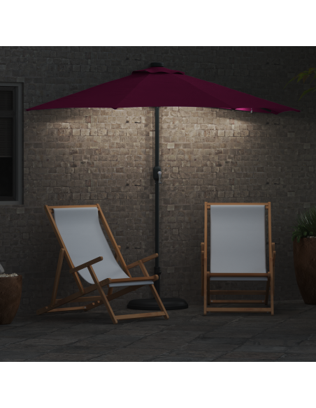 Ombrello da giardino Rosso bordò 294 x 150 x 223 cm Tessuto
