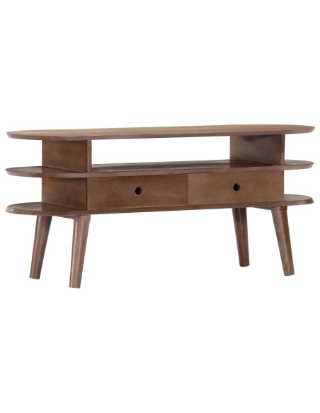 Mobile Porta TV 110x35x50cm in Legno Massello di Acacia