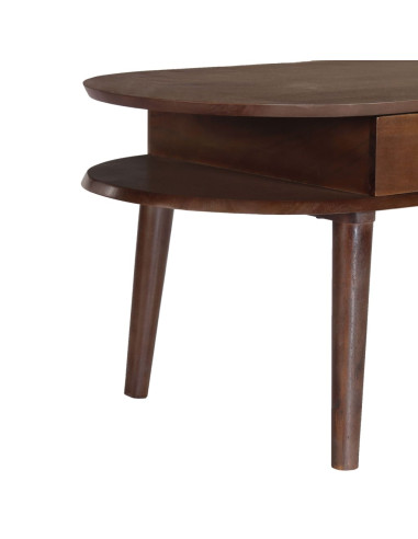 Tavolino da Salotto 100x50x46 cm in Legno Massello di Acacia