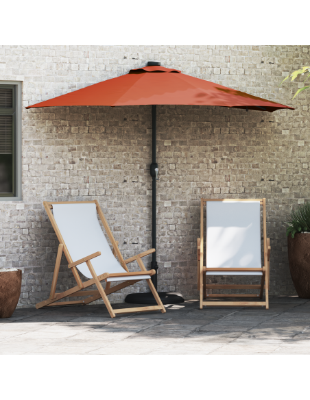 Ombrello da giardino Terracotta 294 x 150 x 223 cm Tessuto