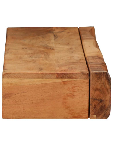 Mensole da Parete 2 pz 80x17x8 cm in Legno Massello di Acacia