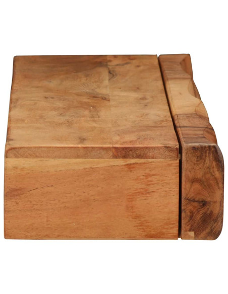 Mensole da Parete 2 pz 80x17x8 cm in Legno Massello di Acacia