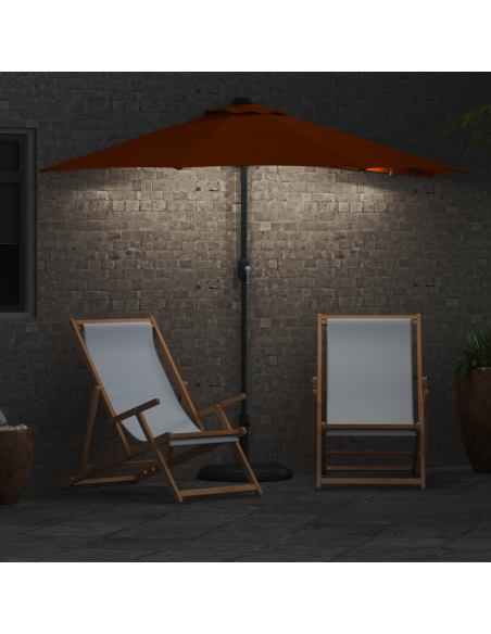 Ombrello da giardino Terracotta 294 x 150 x 223 cm Tessuto