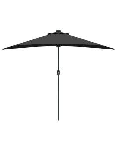 Ombrello da giardino Nero 294 x 150 x 223 cm 2