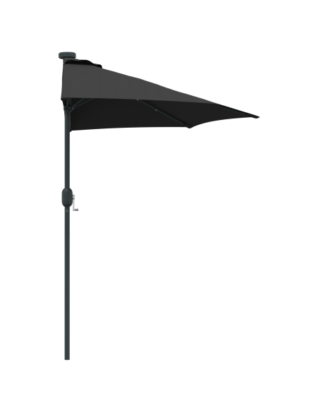 Ombrello da giardino Nero 294 x 150 x 223 cm Tessuto
