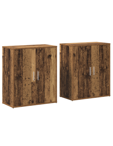 Credenza 2 pcs Legno vecchio 60 x 31 x 70 cm Legno multistrato