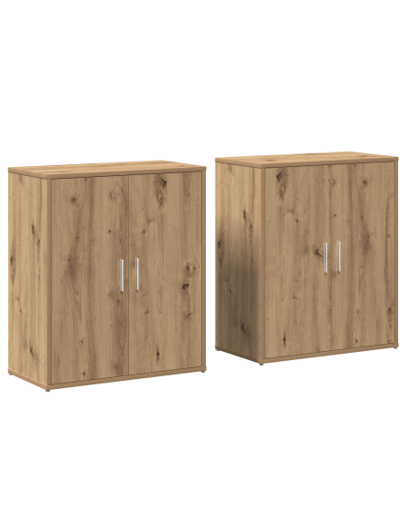 Credenza 2 pcs rovere artigianale 60 x 31 x 70 cm