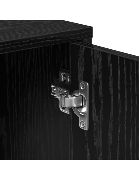 Credenza 2 pcs Rovere nero 60 x 31 x 70 cm Legno multistrato