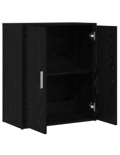 Credenza 2 pcs Rovere Nero 60 x 31 x 70 cm Legno multistrato 2