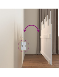 Testiera da Parete Bianca 166x3x80 cm in Legno Massello di Pino