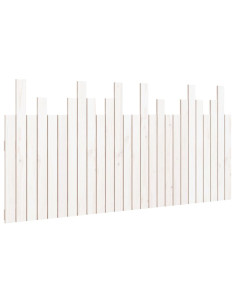 Testiera da Parete Bianca 166x3x80 cm in Legno Massello di Pino 2