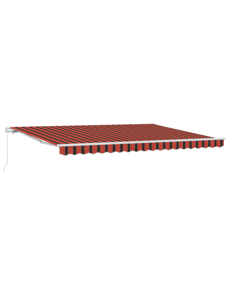 Tenda Retrattile Arancione e Marrone 450 x 300 cm Tessuto