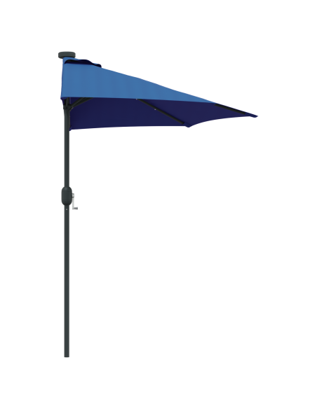 Ombrello da giardino Blu 294 x 150 x 223 cm Tessuto
