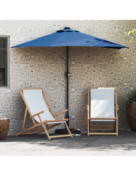 Ombrello da giardino Blu 294 x 150 x 223 cm Tessuto