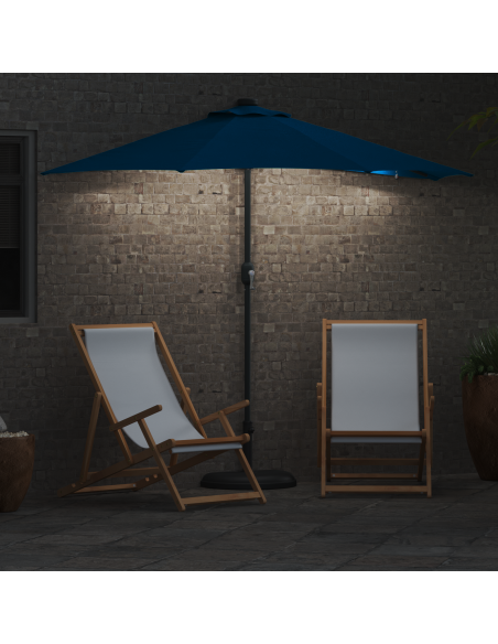 Ombrello da giardino Blu 294 x 150 x 223 cm Tessuto