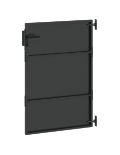 Cancello da giardino con blocco Nero 85 x 125 cm