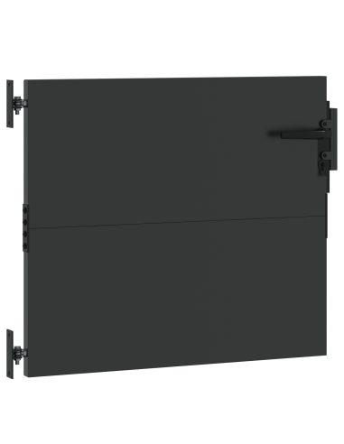 Cancello da giardino con blocco Nero 85 x 100 cm