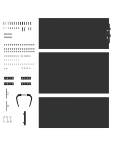 Cancello da giardino con blocco Nero 85 x 125 cm 2