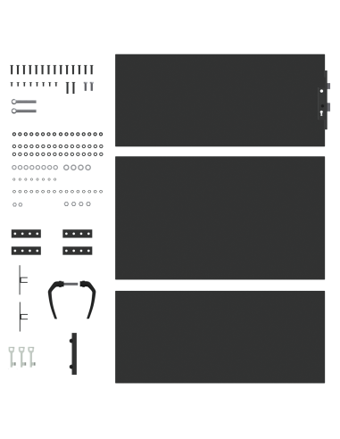 Cancello da giardino con blocco Nero 85 x 125 cm