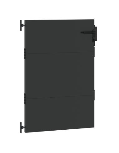 Cancello da giardino con blocco Nero 85 x 125 cm