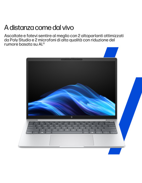 HP EliteBook 8 G1i Intel Core Ultra 5 225U Computer portatile 33,8 cm (13.3") WUXGA 16 GB LPDDR5x-SDRAM 512 GB SSD Wi-Fi 6E (802