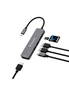 Verbatim 32156 hub di interfaccia USB 3.2 Gen 1 (3.1 Gen 1) Type-C 5000 Mbit/s Grigio 2