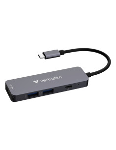 Verbatim 32155 hub di interfaccia USB 3.2 Gen 1 (3.1 Gen 1) Type-C 5000 Mbit/s Grigio