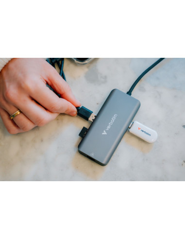 Verbatim 32157 hub di interfaccia USB 3.2 Gen 1 (3.1 Gen 1) Type-C 5000 Mbit/s Grigio
