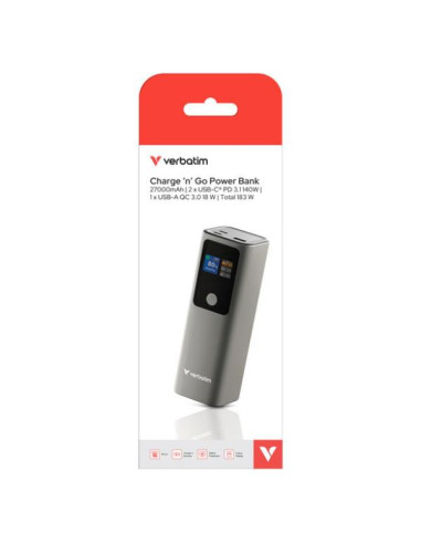 POWER BANK 27000MAH 183W GREY