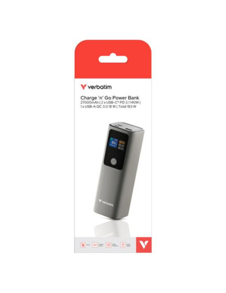 POWER BANK 27000MAH 183W GREY