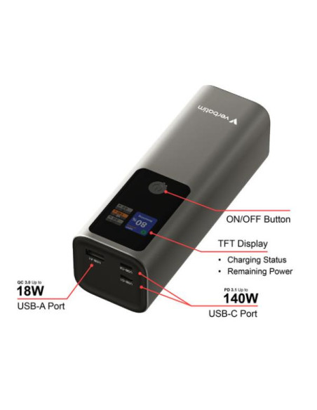POWER BANK 27000MAH 183W GREY