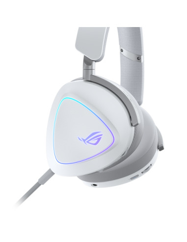ASUS ROG Delta II Auricolare Con cavo e senza cavo A Padiglione Gaming USB tipo-C Bluetooth Bianco
