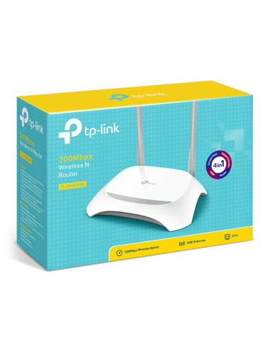 TP-Link TL-WR840N router wireless Fast Ethernet Banda singola (2.4 GHz) Grigio, Bianco