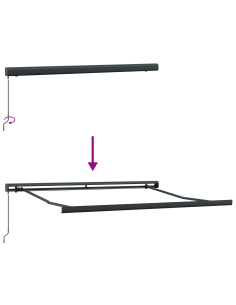 Tenda Retrattile Rosso e Nero 300 x 250 cm Tessuto e Metallo 2