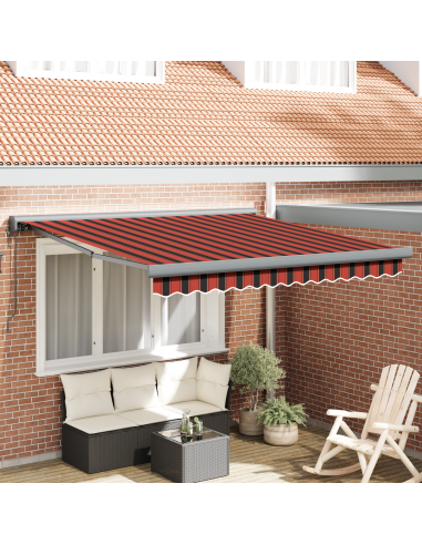 Tenda da Sole Arancione e Marrone 300 x 250 x 165 cm