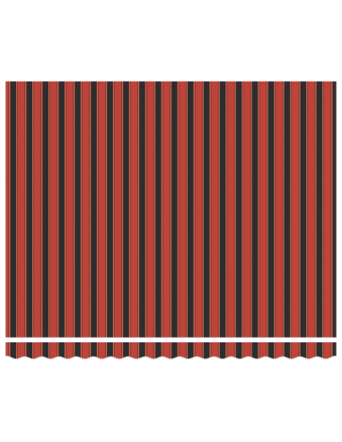 Tenda da Sole Rosso e Nero 350 x 250 x 165 cm Poliestere