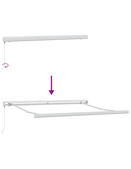 Tenda Retrattile Multicolore 350 x 250 cm Tessuto e Metallo