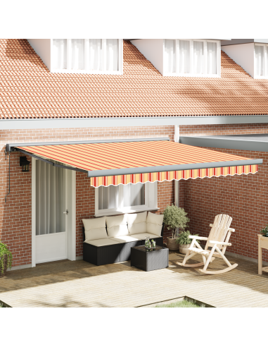 Tenda da Sole Giallo e Arancione 400 x 300 x 165 cm