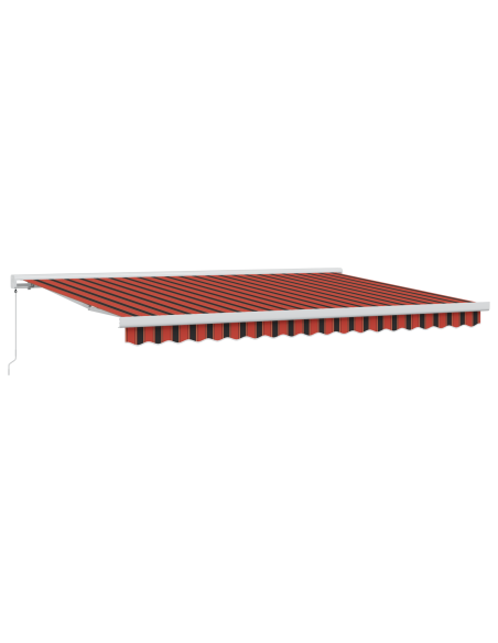 Tenda Retrattile Manuale Arancione e Marrone - 450x300 cm