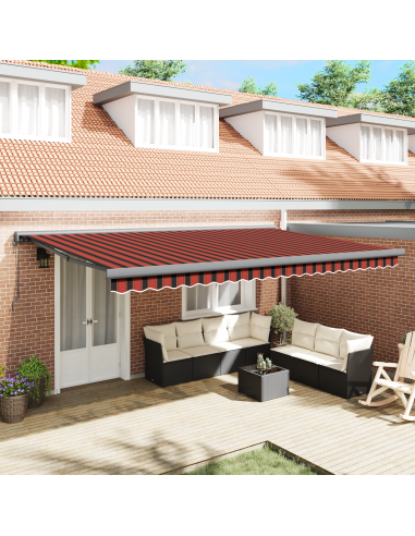 Tenda da Sole Arancione e Marrone 500 x 300 x 165 cm