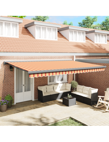 Tenda da Sole Giallo e Arancione 500 x 300 x 165 cm