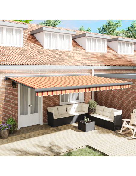 Tenda da Sole Giallo e Arancione 500 x 300 x 165 cm