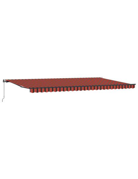 Tenda Retrattile Manuale Arancione e Marrone 600x300 cm