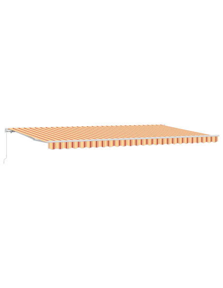 Ombrellone Retrattile Manuale Giallo e Arancione 600x300 cm