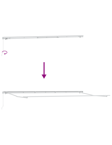 Tenda Retrattile Rosso e Bianco 600 × 300 cm