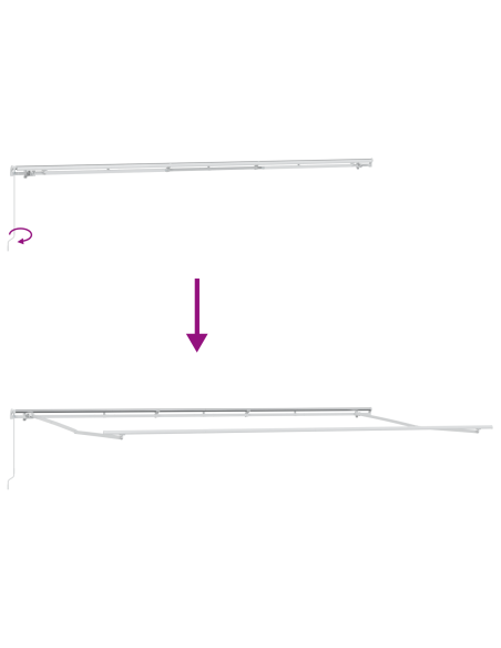 Tenda Retrattile Rosso e Bianco 600 × 300 cm