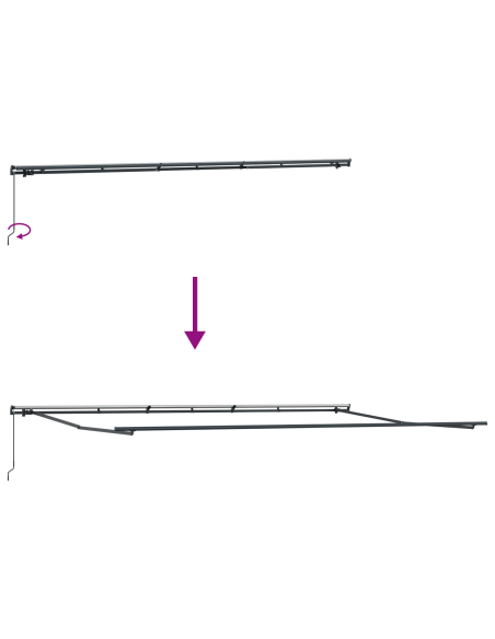 Tenda Retrattile Multicolore 600 × 300 cm Poliestere e Acciaio