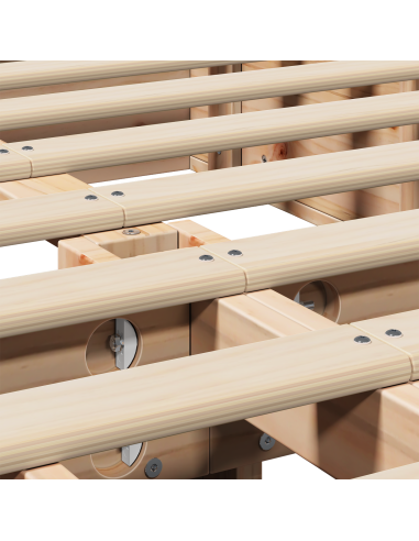 Struttura del letto Marrone 160 x 200 cm Pino massello